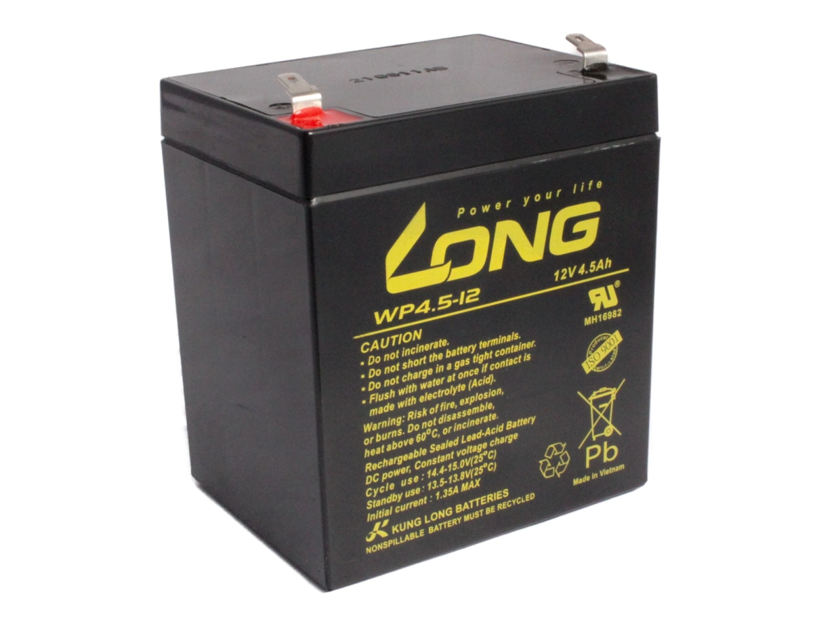 Bleiakku Batterie Kung Long WP4.5-12 12V 4,5Ah AGM Blei Vlies Accu wartungsfrei